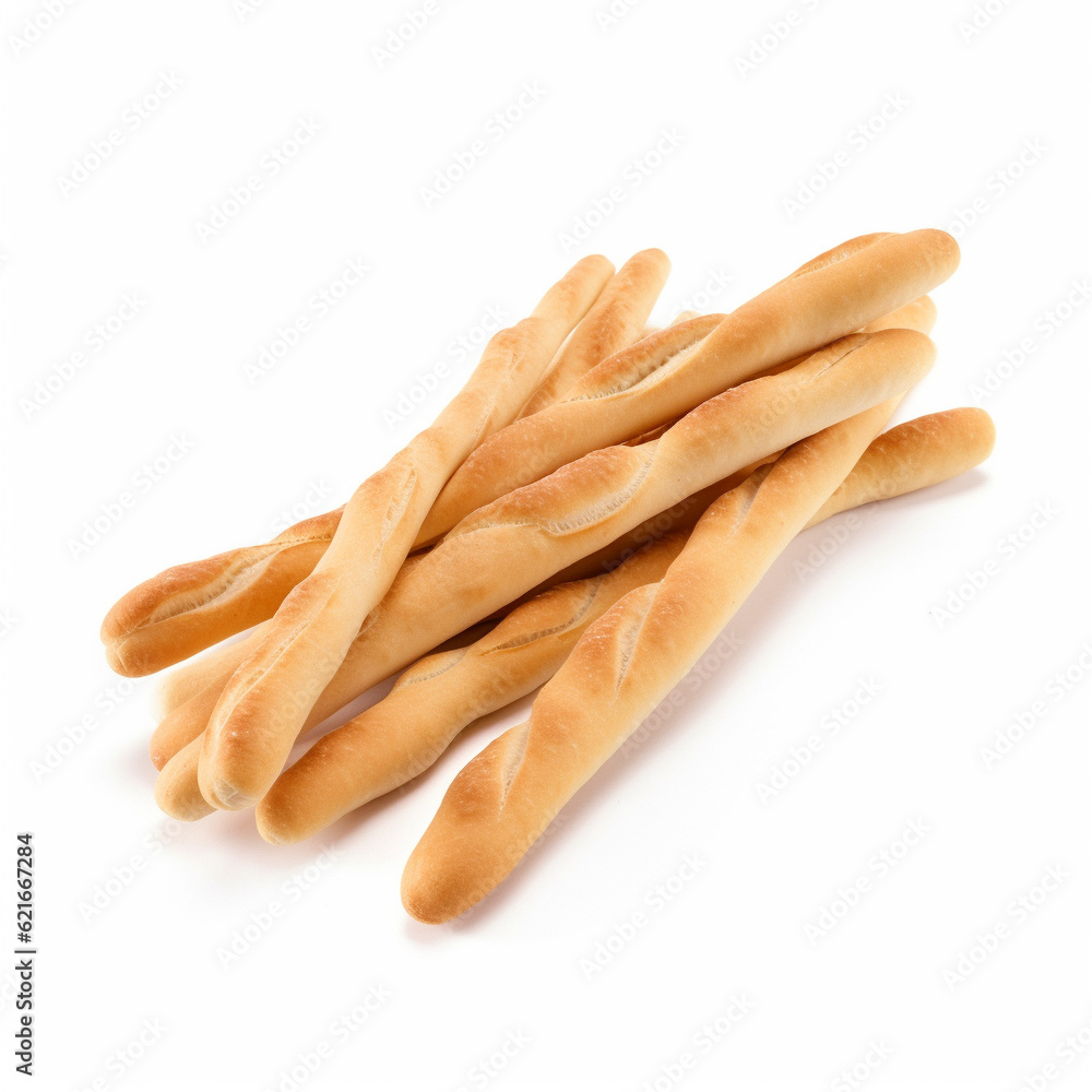 グリッシーニ　白背景　AI生成画像　ジェネレーティブAI