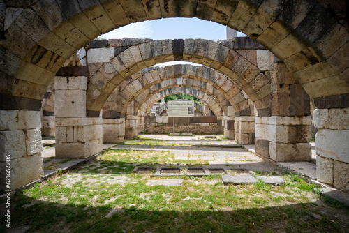 The Agora of Smyrna  alternatively known as the Agora of Izmir is an ancient Roman agora located in Smyrna.