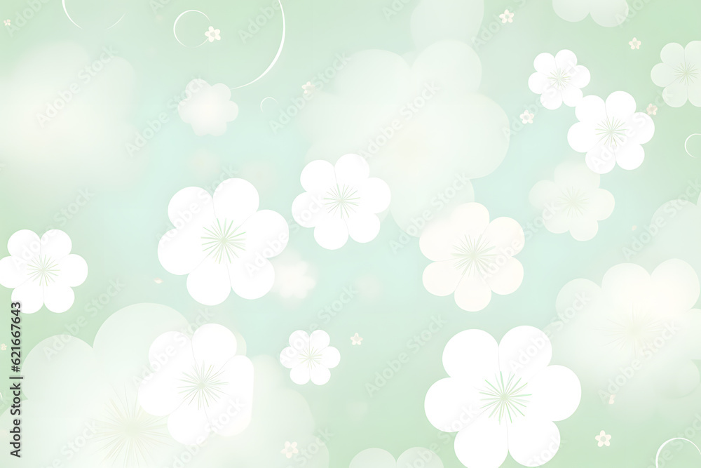 Decorative background in green and blue and floral and white colour, for presentation, website, banner, backdrop, poster Decorative background in green and blue and floral and white colour, for presentation, website, banner, backdrop, poster