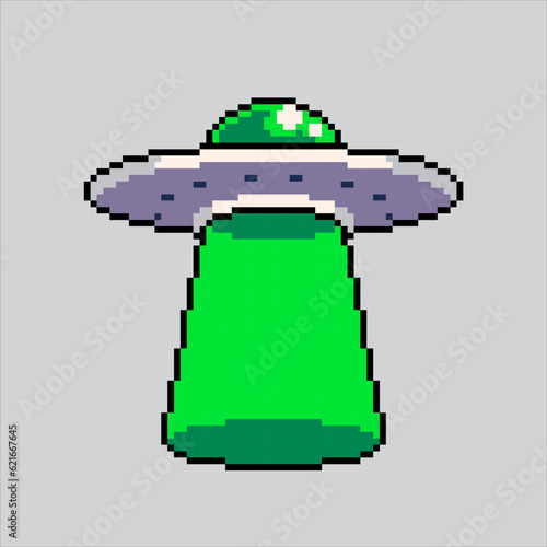 Pixel art illustration UFO. Pixelated UFO. UFO alien space icon pixelated
for the pixel art game and icon for website and video game. old school retro.