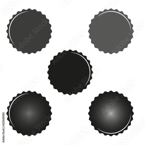 Bottle cap set. Vector illustration. EPS 10.