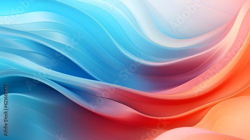 abstract colorful background with waves. Generative AI.