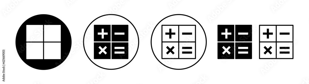 Obraz premium Calculator icon set for web and mobile app. Accounting calculator sign and symbol.