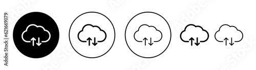 Cloud icon set for web and mobile app. cloud sign and symbol
