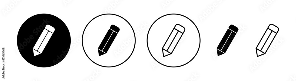 Pencil icon set for web and mobile app. pen sign and symbol. edit icon vector Pencil icon set for web and mobile app. pen sign and symbol. edit icon vector
