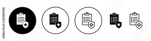Medical insurance icon set tor for web and mobile app. health insurance sign and symbol