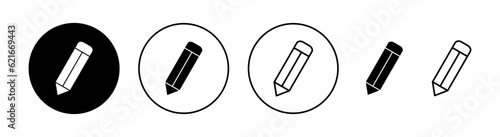 Pencil icon set for web and mobile app. pen sign and symbol. edit icon vector