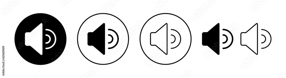 Speaker icon set for web and mobile app. volume sign and symbol. loudspeaker icon. sound symbol Speaker icon set for web and mobile app. volume sign and symbol. loudspeaker icon. sound symbol