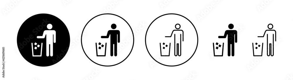 Trash icon set for web and mobile app. trash can icon. delete sign and symbol. Trash icon set for web and mobile app. trash can icon. delete sign and symbol.