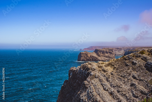 Cliffs and sea at São Vicente Cape, Sagres - Algarve PORTUGAL