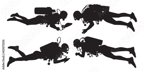 Silhouette driver  vector illustration collection