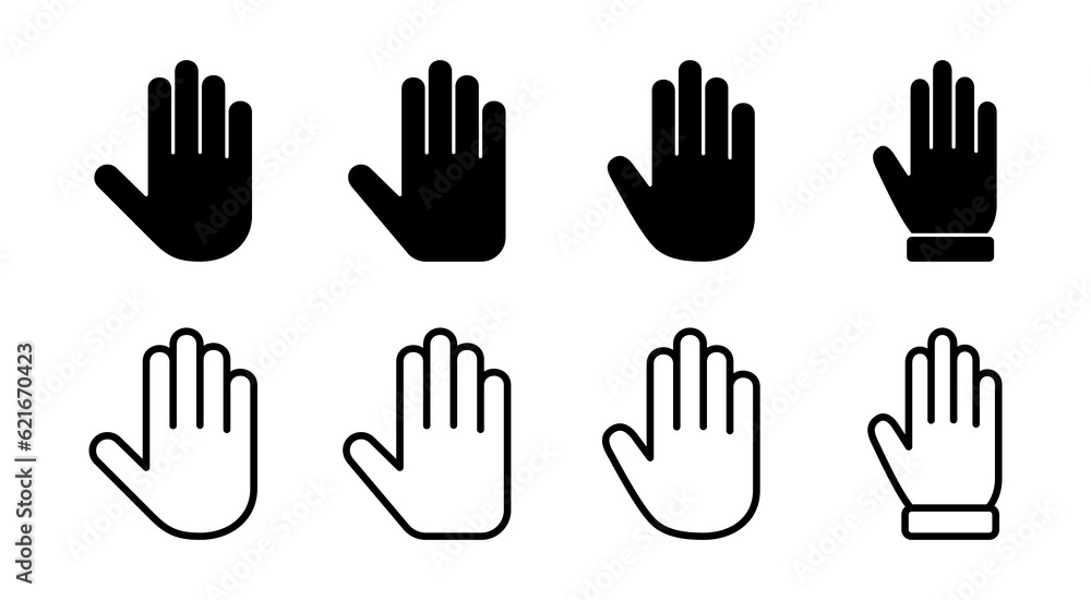 Hand icon set illustration. hand sign and symbol. hand gesture Hand icon set illustration. hand sign and symbol. hand gesture