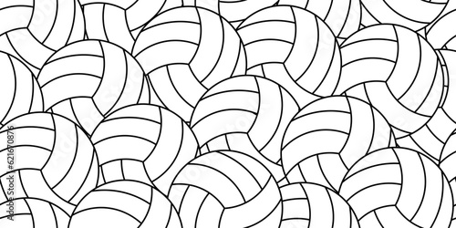 outline volley ball seamless pattern
