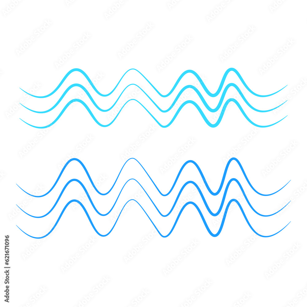 line water waves icon. Vector illustration. EPS 10.