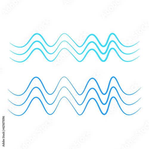 line water waves icon. Vector illustration. EPS 10.