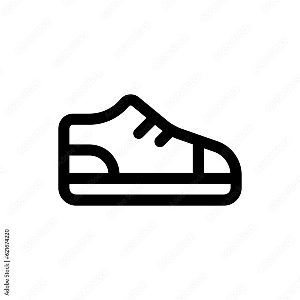 Simple Shoe icon. The icon can be used for websites, print templates, presentation templates, illustrations, etc Simple Shoe icon. The icon can be used for websites, print templates, presentation templates, illustrations, etc