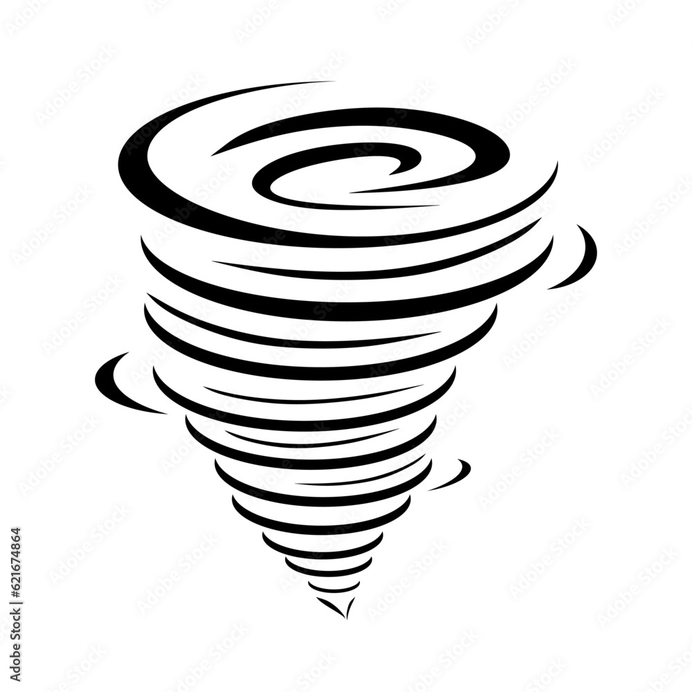 Hurricane icon or Tornado symbol. Storm of tornado symbol in minimal ...