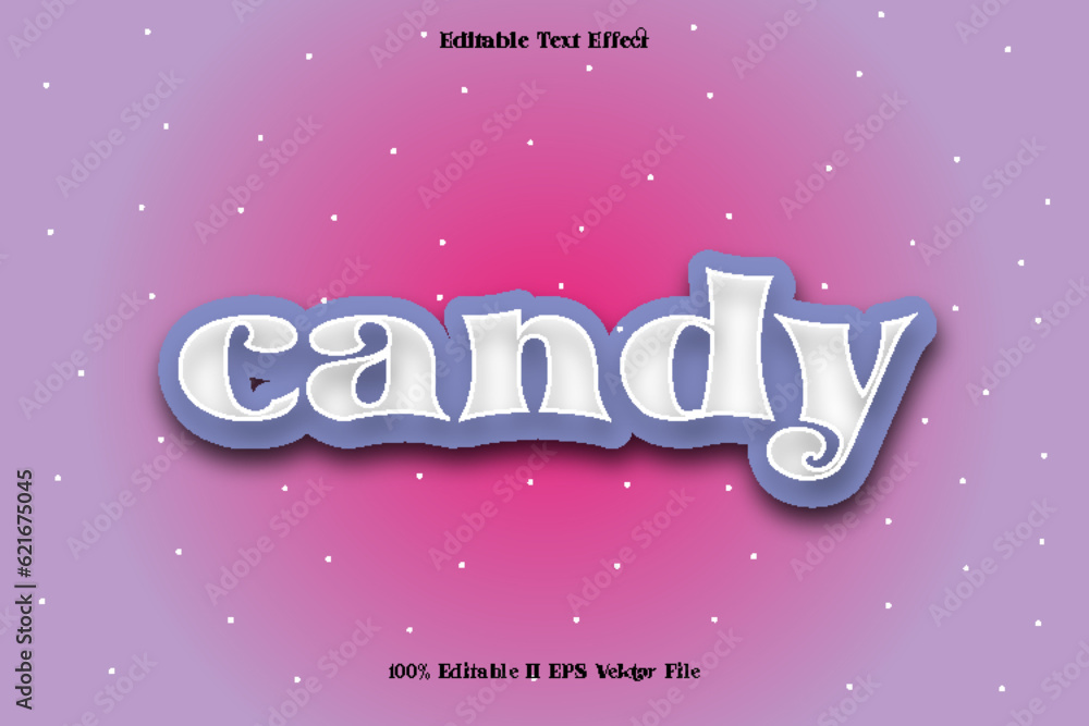 Candy Editable Text Effect Emboss Cartoon Gradient Style Candy Editable Text Effect Emboss Cartoon Gradient Style