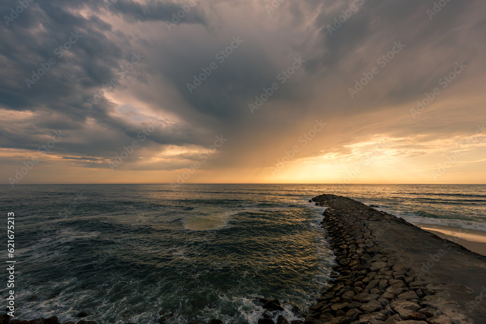 Obraz premium View south of Furadouro beach