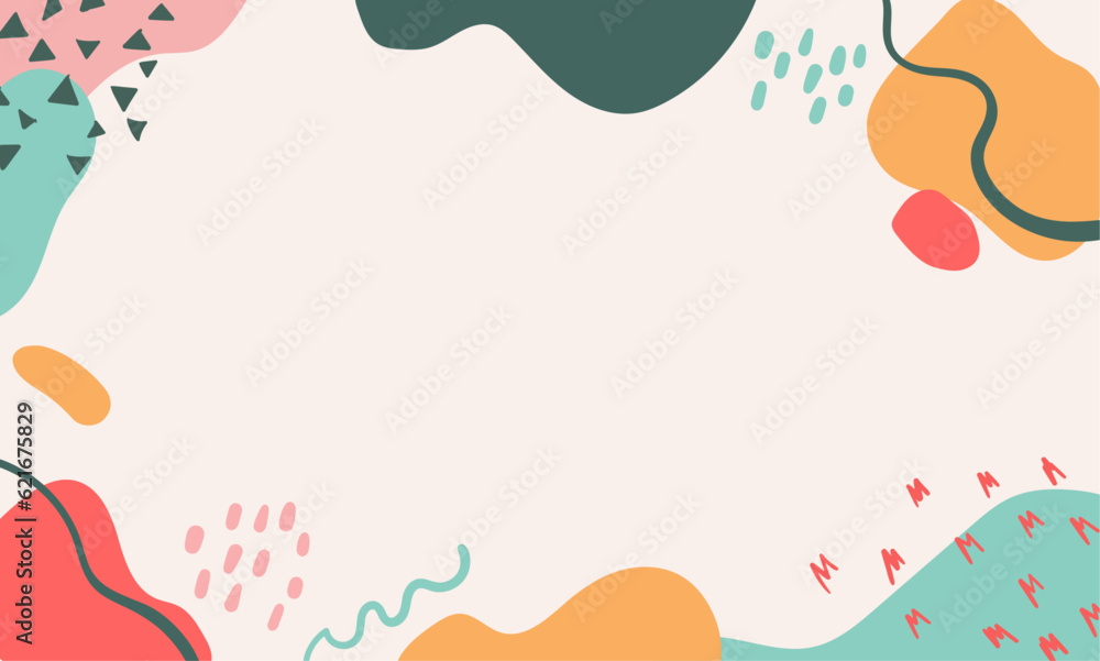 Abstract Colorful Background Doodles