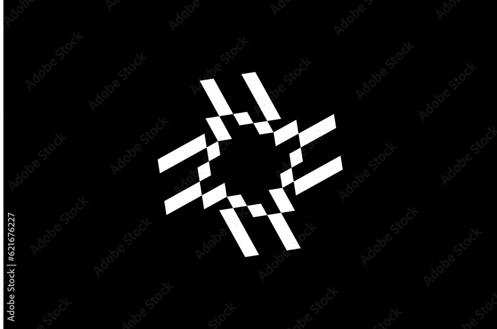 Geometic Abstract Logo Letter N Windmill Geometic Abstract Logo Letter N Windmill