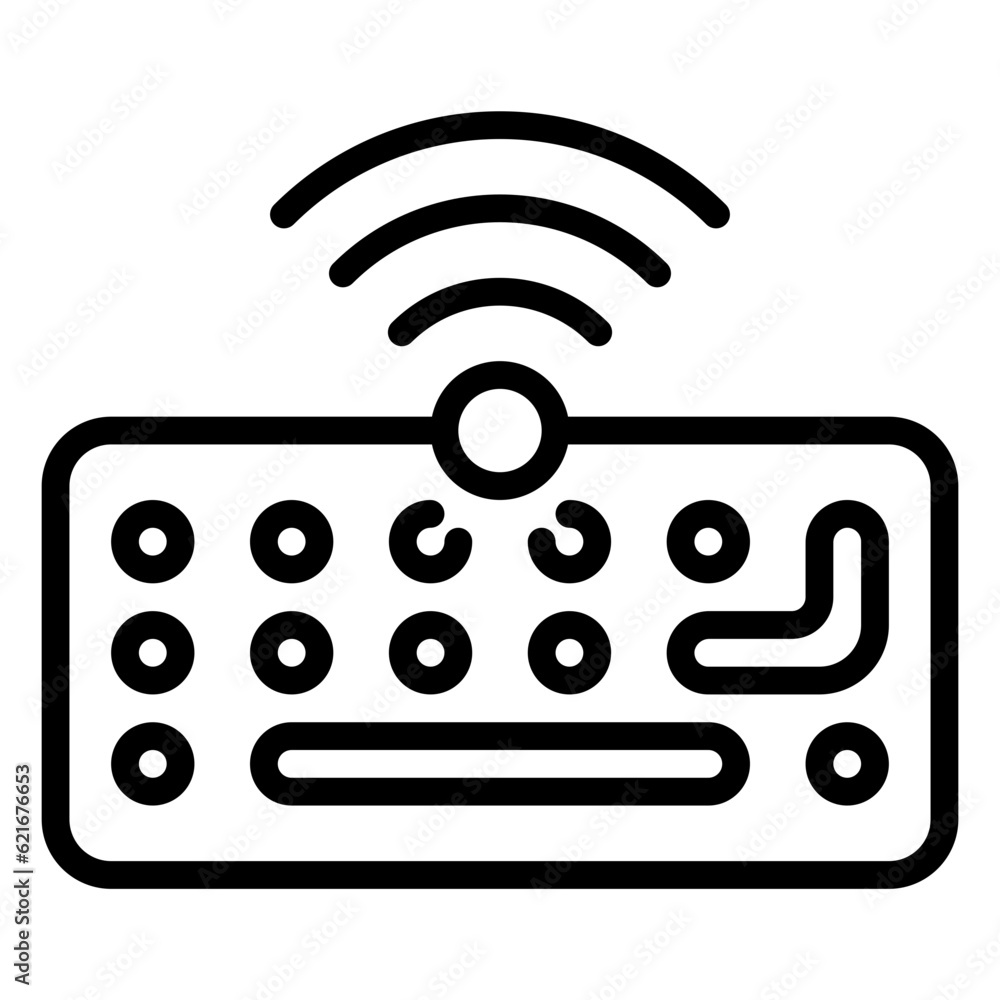 wireless keyboard icon, line icon style wireless keyboard icon, line icon style