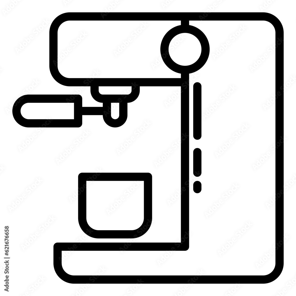 coffee machine icon, line icon style coffee machine icon, line icon style