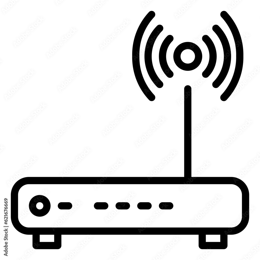 wireless router icon, line icon style wireless router icon, line icon style