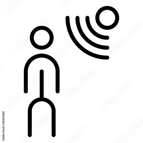 motion sensor icon, line icon style