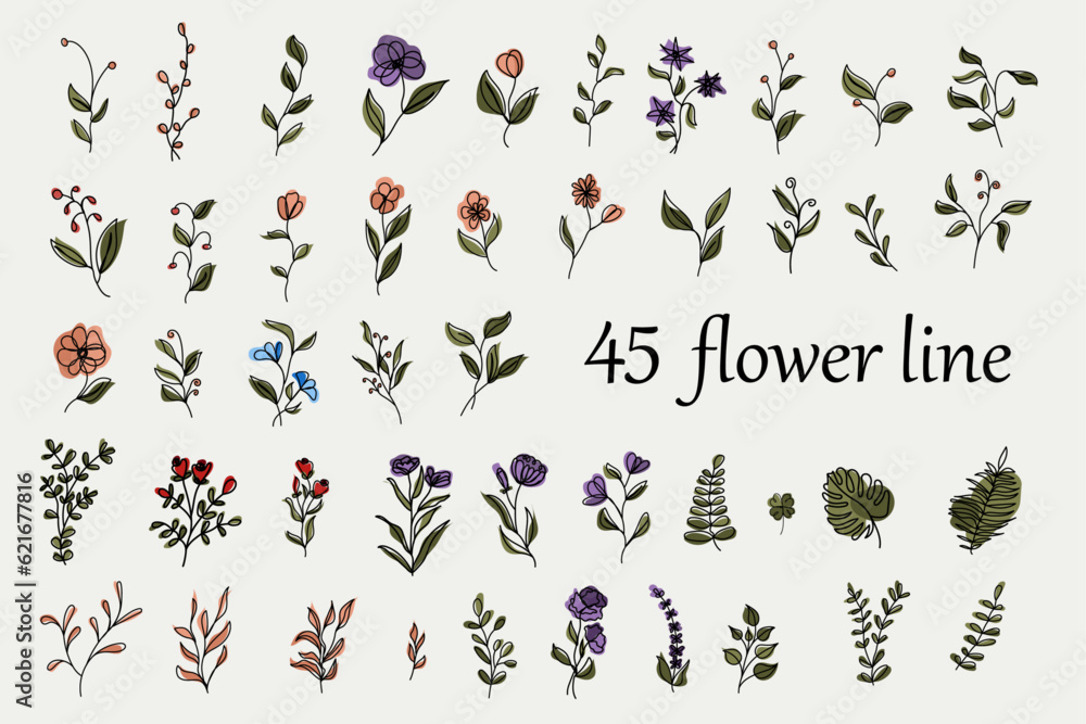 Line Flower Logo Icon Line Flower Logo Icon