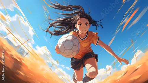 empowered athlete anime girl