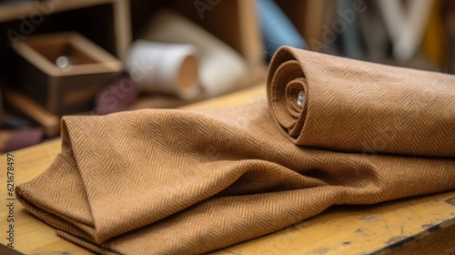 Twill In Medium Brown: A Craftcore Object Portraiture Specialist's Deconstructed Tailoring photo