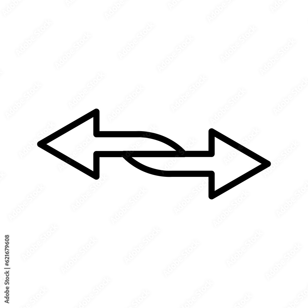 Transfer arrow line icon. linear style sign, Right arrow left simple line vector icon. Symbol, logo illustration..eps Transfer arrow line icon. linear style sign, Right arrow left simple line vector icon. Symbol, logo illustration..eps