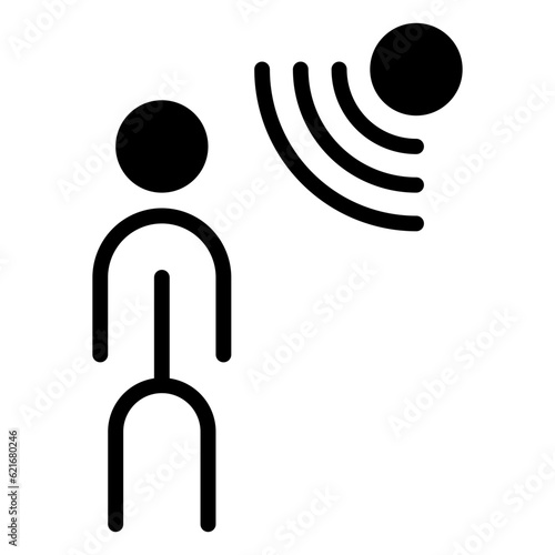 motion sensor icon, glyph icon style
