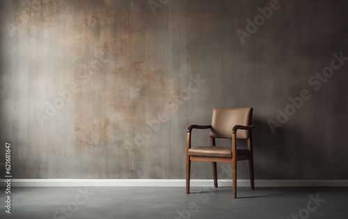 Vacant empty chair in a room. Dementia  mental or cognitive disorder  sense of loneliness and isolation concept