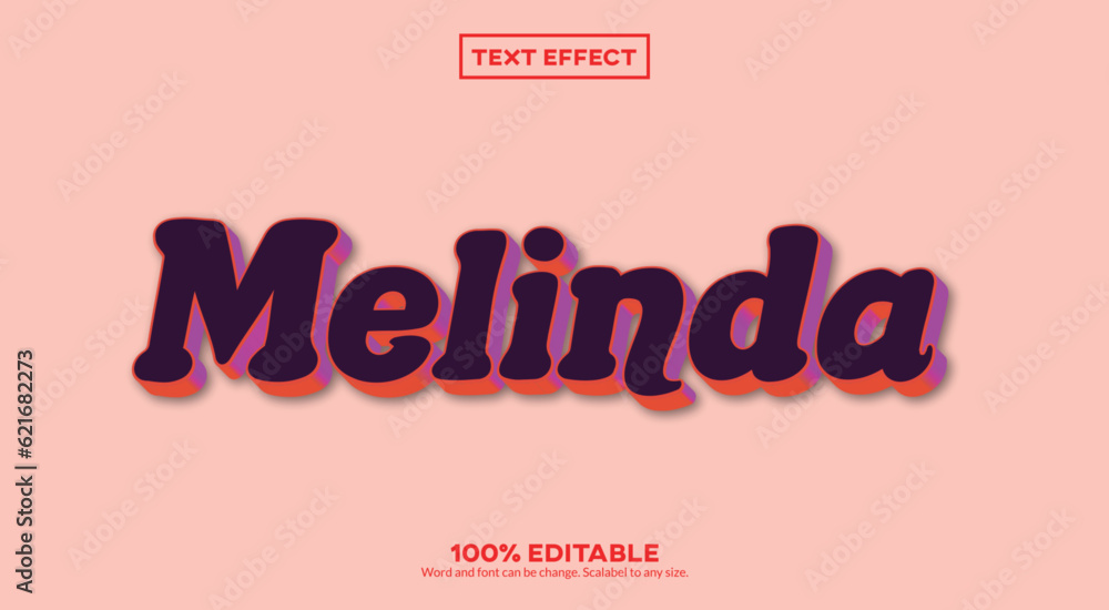 Melinda 3D Text Effect Melinda 3D Text Effect