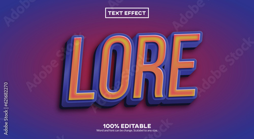 Lore 3D Text Effect