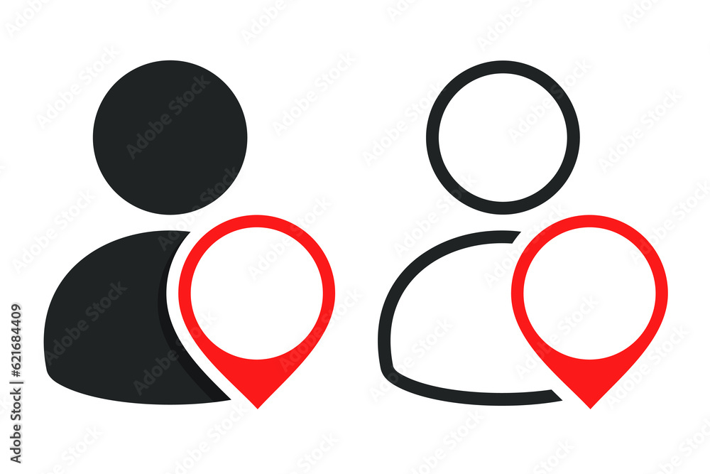 Person pin location. IIlustration vector Person pin location. IIlustration vector