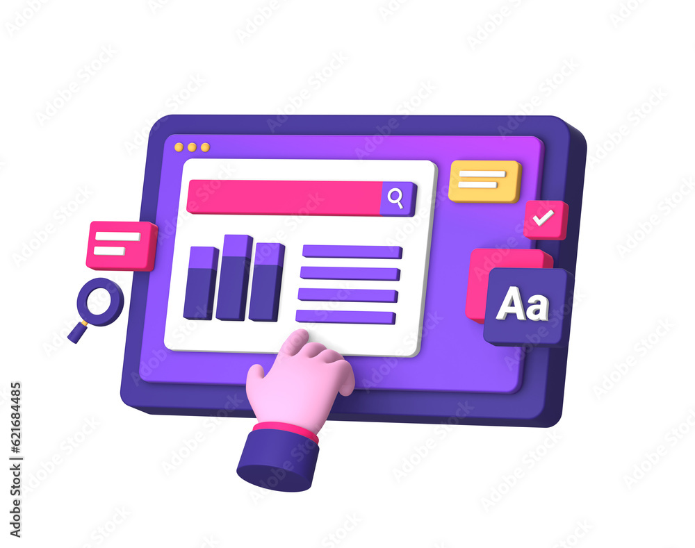3d purple illustration icon of working on a business job with hand gesture side for UI UX social media ads design 3d purple illustration icon of working on a business job with hand gesture side for UI UX social media ads design
