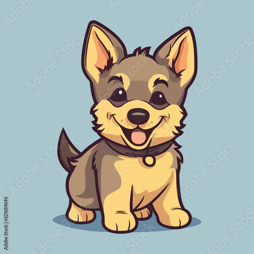 A fluffy domestic pet: German Shepherd puppy