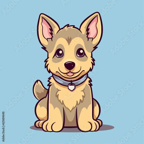 A fluffy domestic pet: German Shepherd puppy