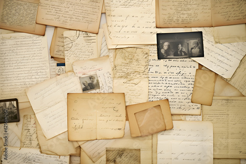 old letters, handwritings, vintage postcards, ephemera photo