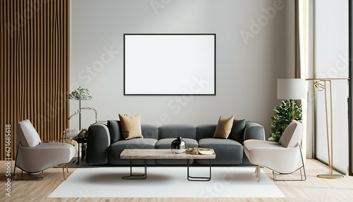 modern living room with sofa