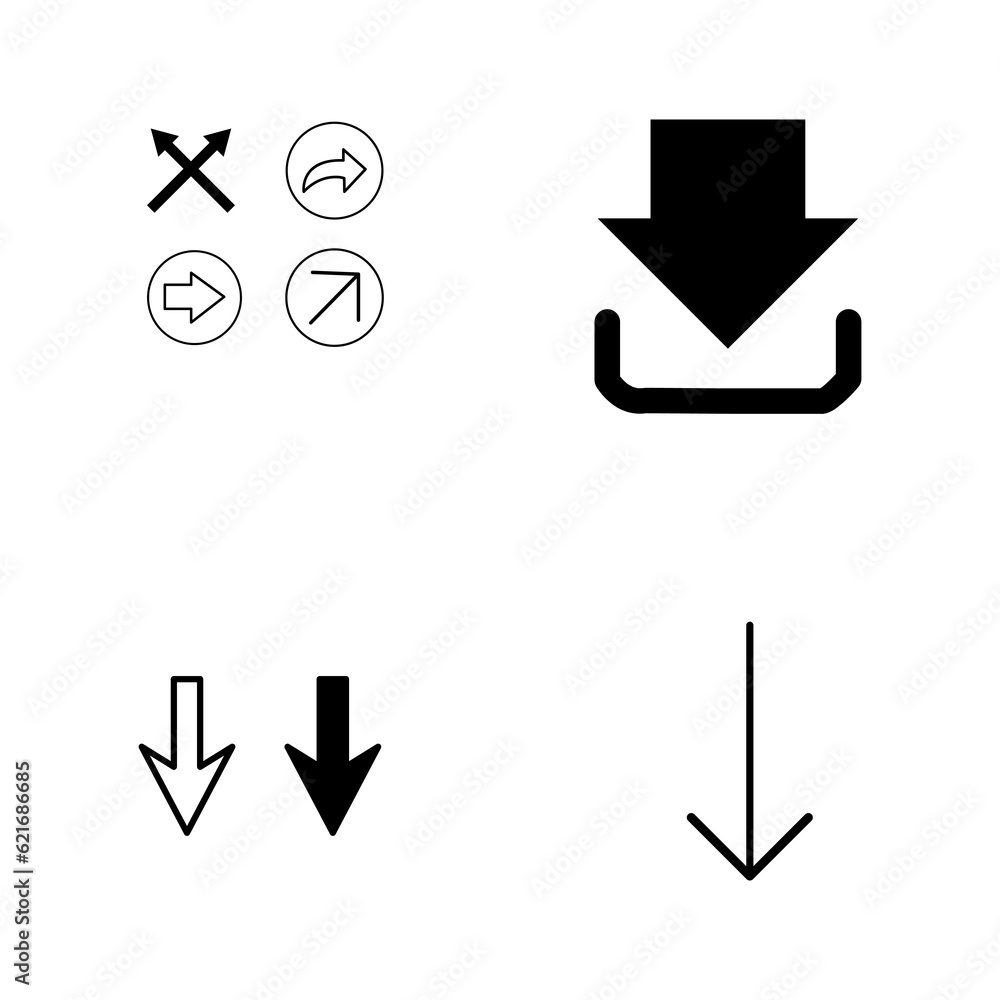 down arrow set trendy style on white background..eps down arrow set trendy style on white background..eps