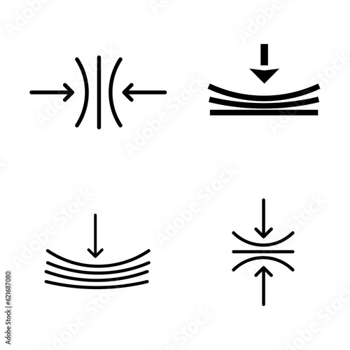 Elastic icon set, Elastic icon, vector illustration on white background..eps