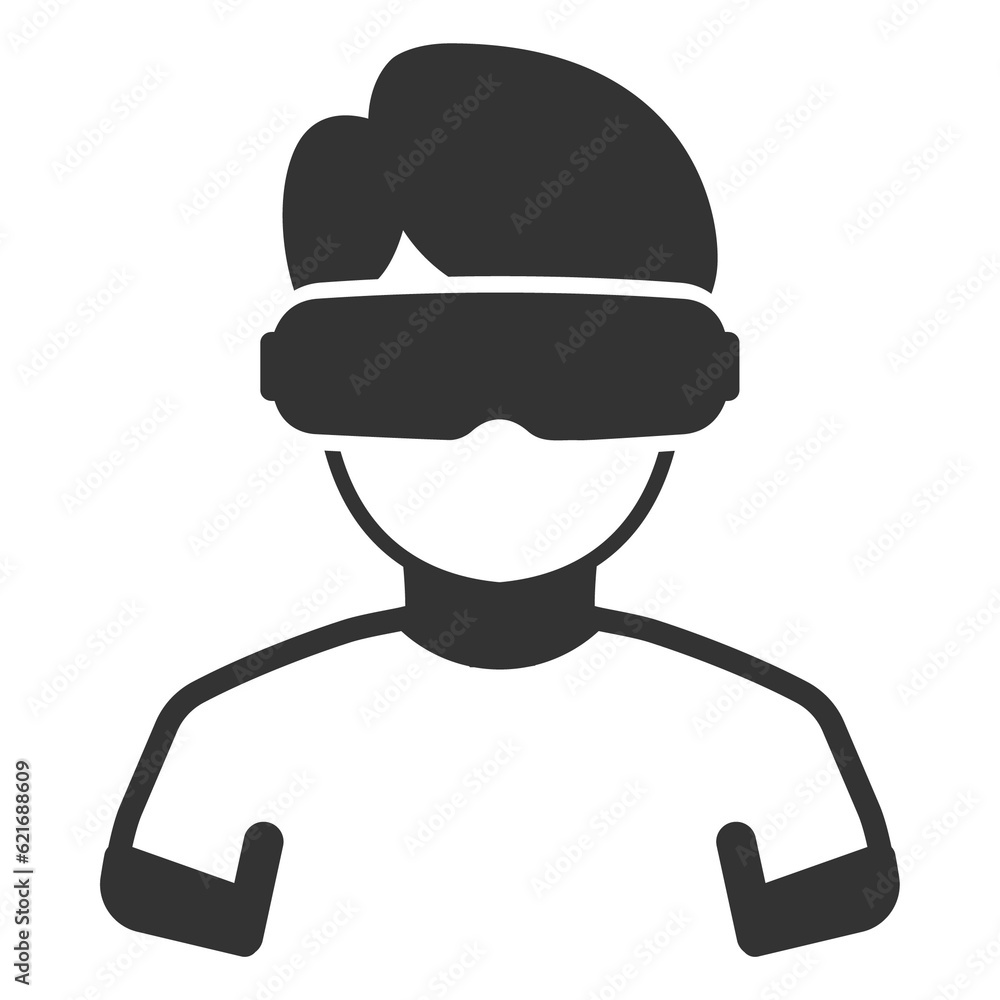 Vector illustration of VR gamers icon in dark color and transparent background(PNG). Vector illustration of VR gamers icon in dark color and transparent background(PNG).