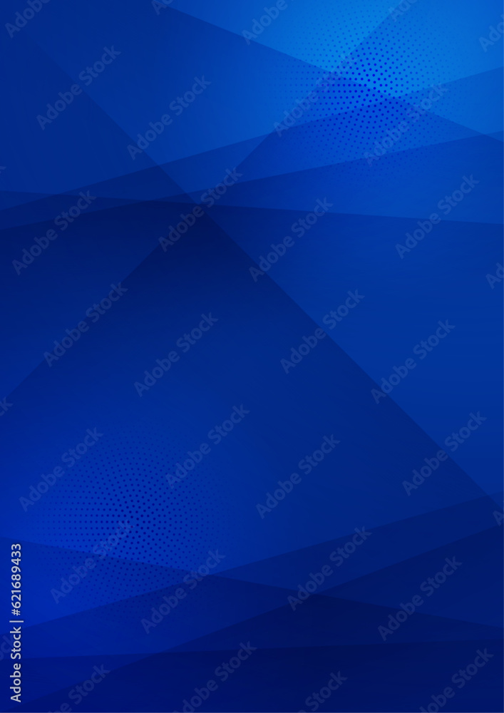 Fototapeta premium Vector blue gradient abstract geometric poster