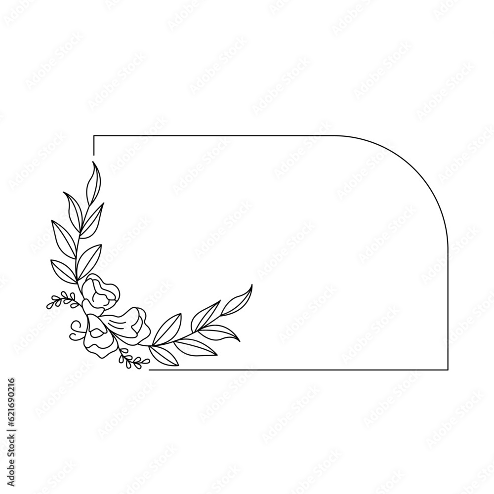 Wedding ornament of floral frame decoration Wedding ornament of floral frame decoration