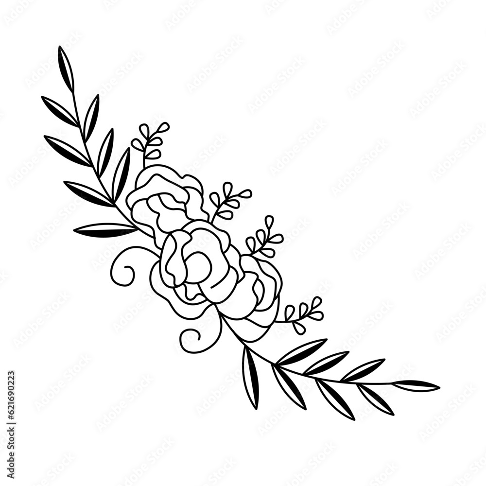 Wedding ornament of floral frame decoration Wedding ornament of floral frame decoration