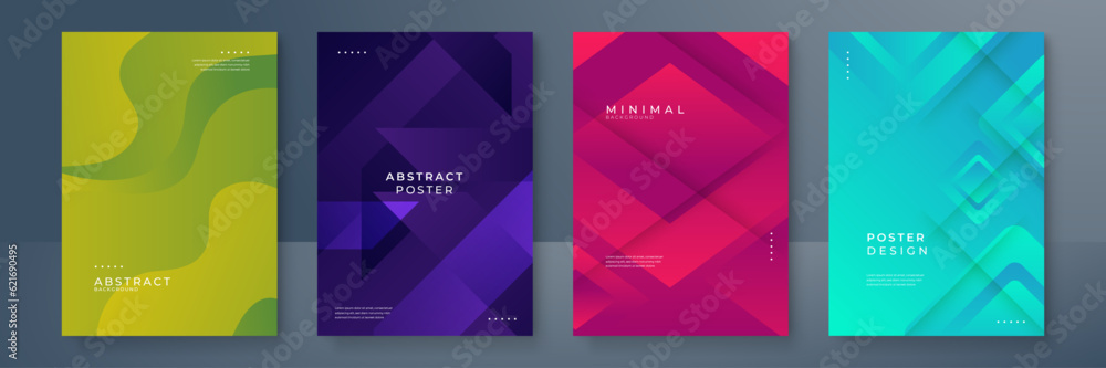 Abstract geometric background. Dynamic shapes composition. Cool background design for posters. Vector illustration